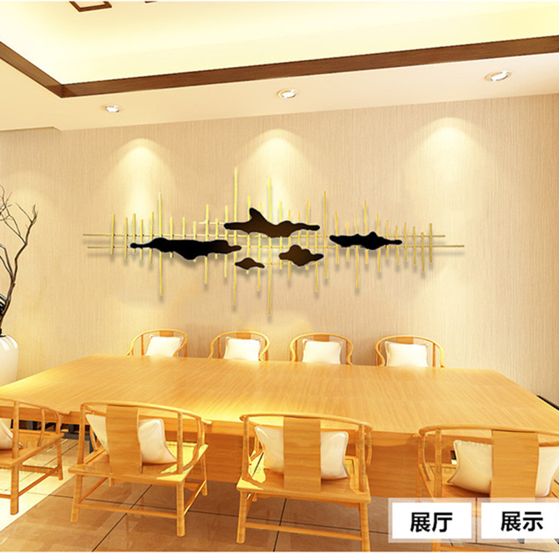 轻奢壁挂客厅沙发背景墙挂件现代卧室铁艺墙面装饰品金属墙饰壁饰 三维工匠 颜色尺寸定制高清大图