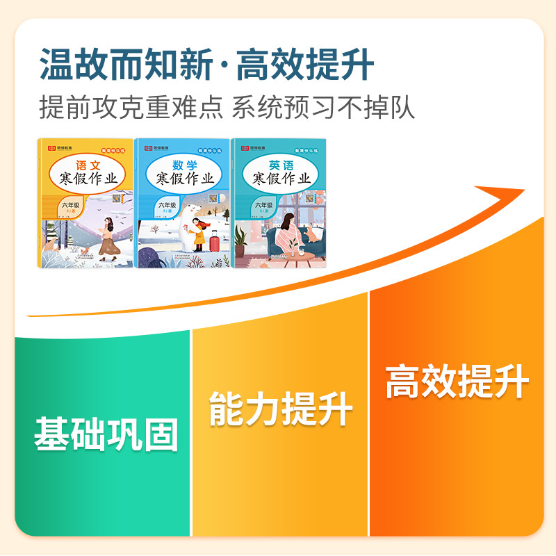 数学(人教版) 小学六年级 [正版]2024新版寒假作业一年级二年级三年级四年级五年级六年级上册语文数学英语人教版小学寒
