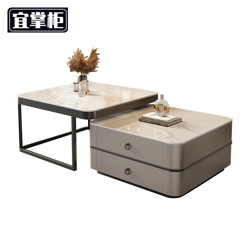 宜掌柜 岩板茶几 1.3米 张高清大图