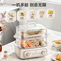 苏泊尔(SUPOR)电蒸锅炖蒸煮一体18L/升容量 电煮锅电火锅家用多功能电热锅双层 多用途锅ZN30FK969