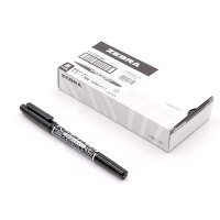 斑马牌(ZEBRA)速干油性小双头记号笔 多用签字笔光盘笔 勾线描边笔 YYTS5 黑色 10支装tax-supplier