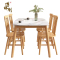 博林创 实木餐桌椅 1.3米岩板桌+4椅/套