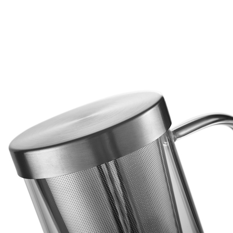奥斯玻璃泡茶杯 10404BASB-400 办公水杯带滤网 400mL (单位:个)