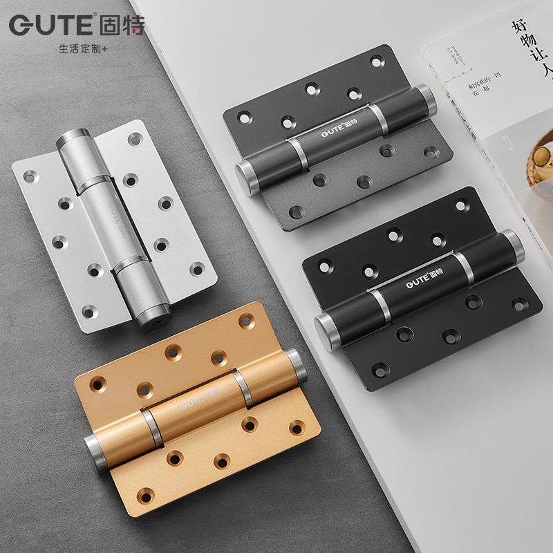 固特GUTE 5寸隐形门合页带闭门器缓冲隐形液压弹簧合页自动关门定位铰链入锁关门 LF\/BF
