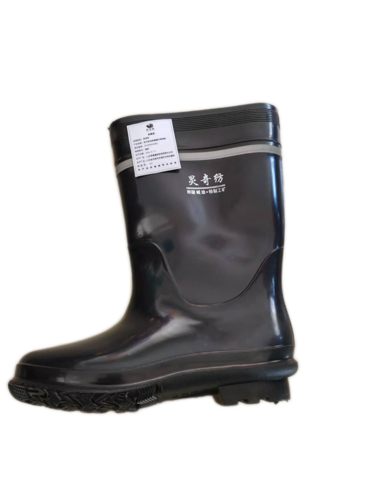 炅奇纺 防水耐油耐酸碱中筒雨靴 橡胶 双高清大图