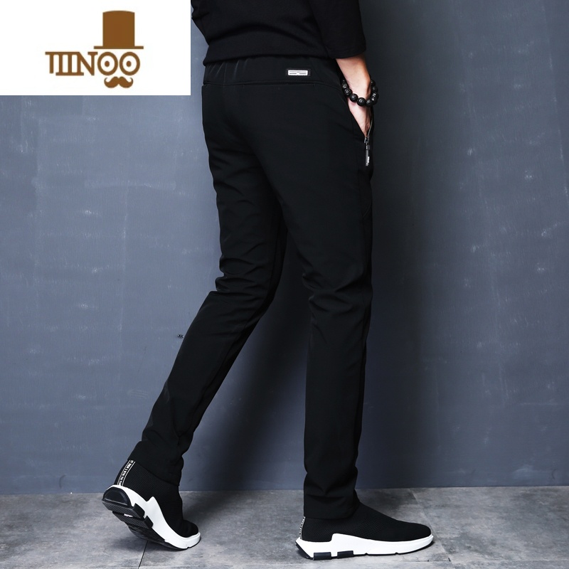 YANXU冬季裤子男加绒加厚宽松直筒休闲裤男士运动长裤2023新款潮流高清大图