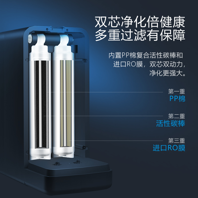 飞利浦(PHILIPS)家用净水器 小超人 K50 台上式免安装即热反渗透直饮净饮一体机ADD6812