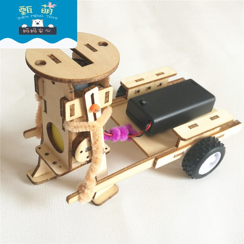 坦克车科技小发明小制作diy材料包学生科技课手工作业拼装玩具小人拉