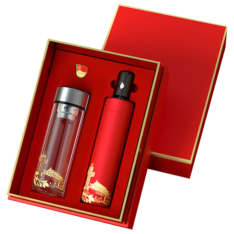 优彩嘉 政治生日纪念套装 数显玻璃杯+伞+微章 ZZTZ-18 套高清大图