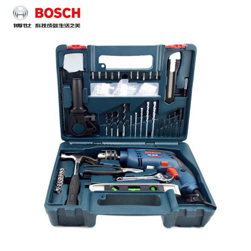 博世电动工具套装多功能手电钻电动工具家用套装gsb600re塑箱套装