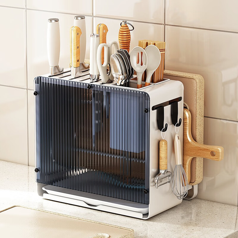 厨房刀架子砧板置物架家用多功能菜板刀具可放锅盖筷子一体收纳盒