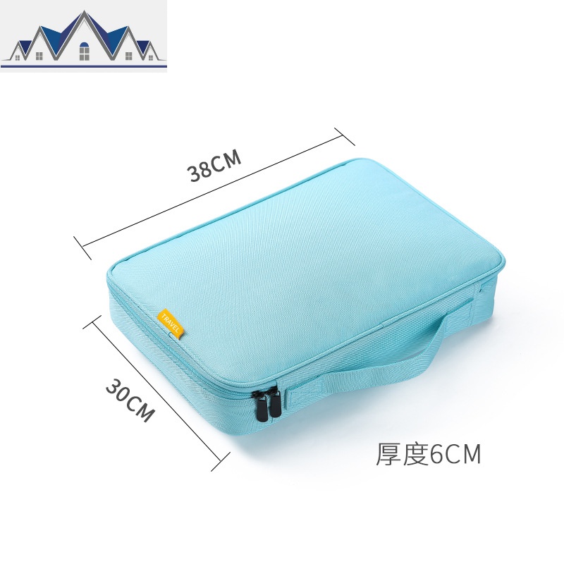超薄收纳包家用儿童可爱卡包便携小多功能家庭整理箱_369 浅蓝色