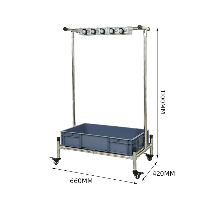 翌嘉 YJ5091932 拖把架 10挂双面灰盆移动款 660*420*1100mm高清大图