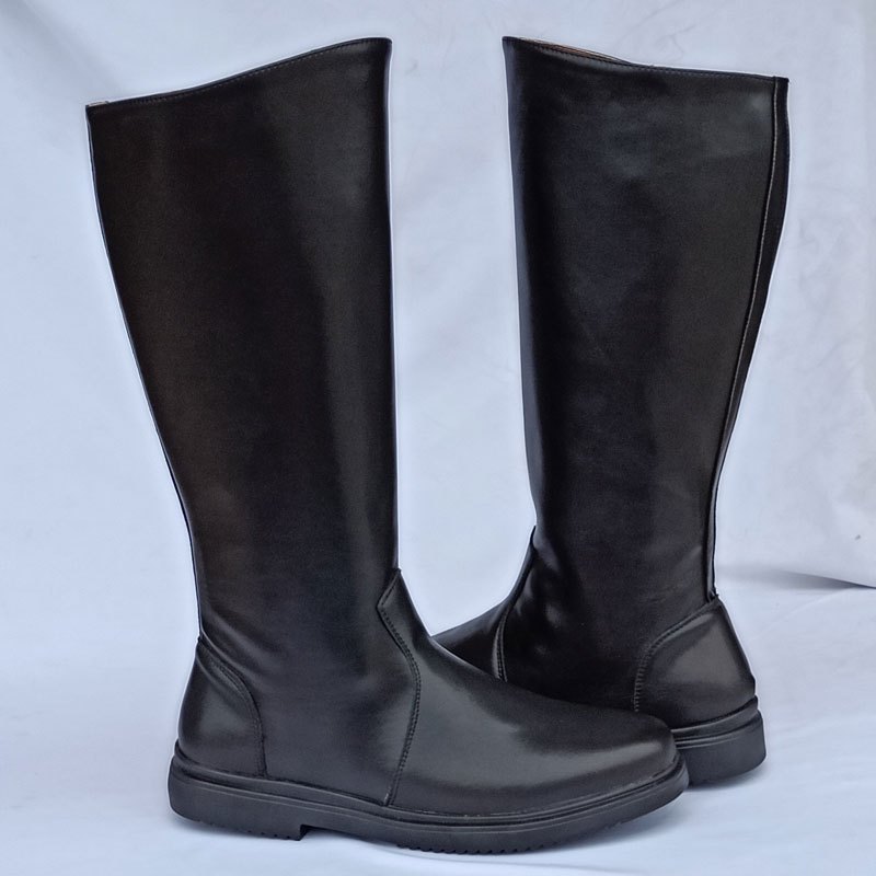 仪仗队马靴男女长筒阅兵靴学生升旗靴高筒皮靴马术靴子军官鞋