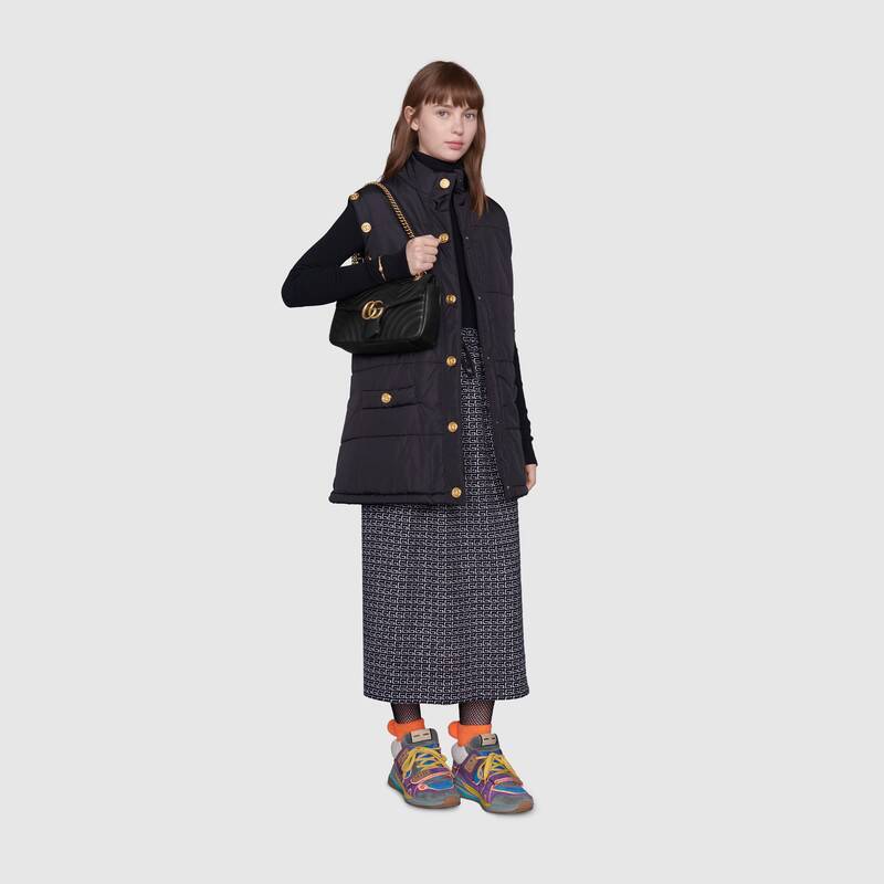 GUCCI 古驰女包 MARMONT系列牛皮双G绗缝女士单肩包443497系列26cm*15cm*7cm