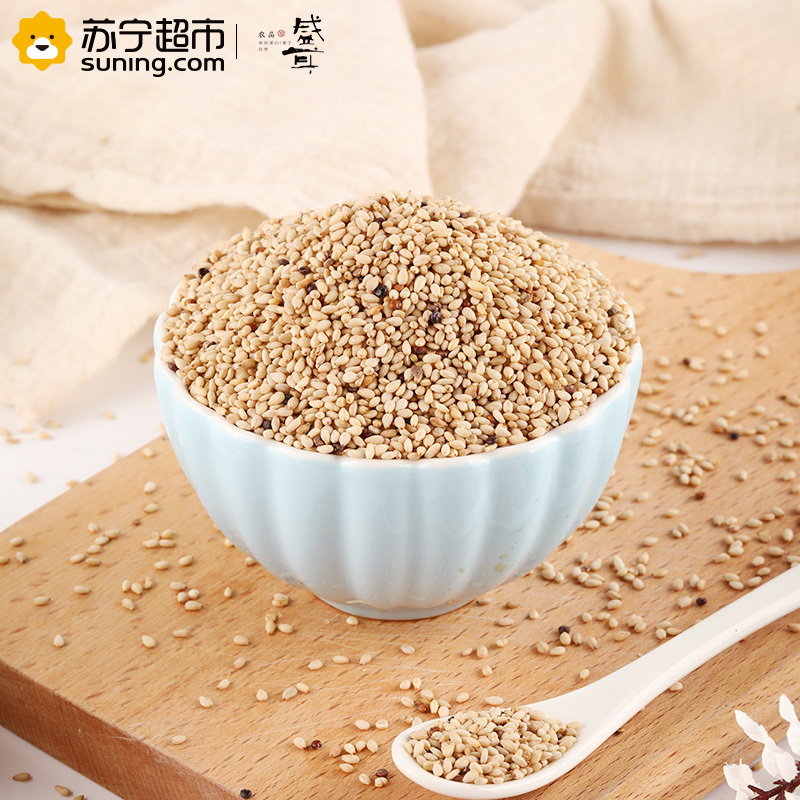 盛耳 白芝麻100g炒熟白芝麻免洗农家五谷杂粮粗粮