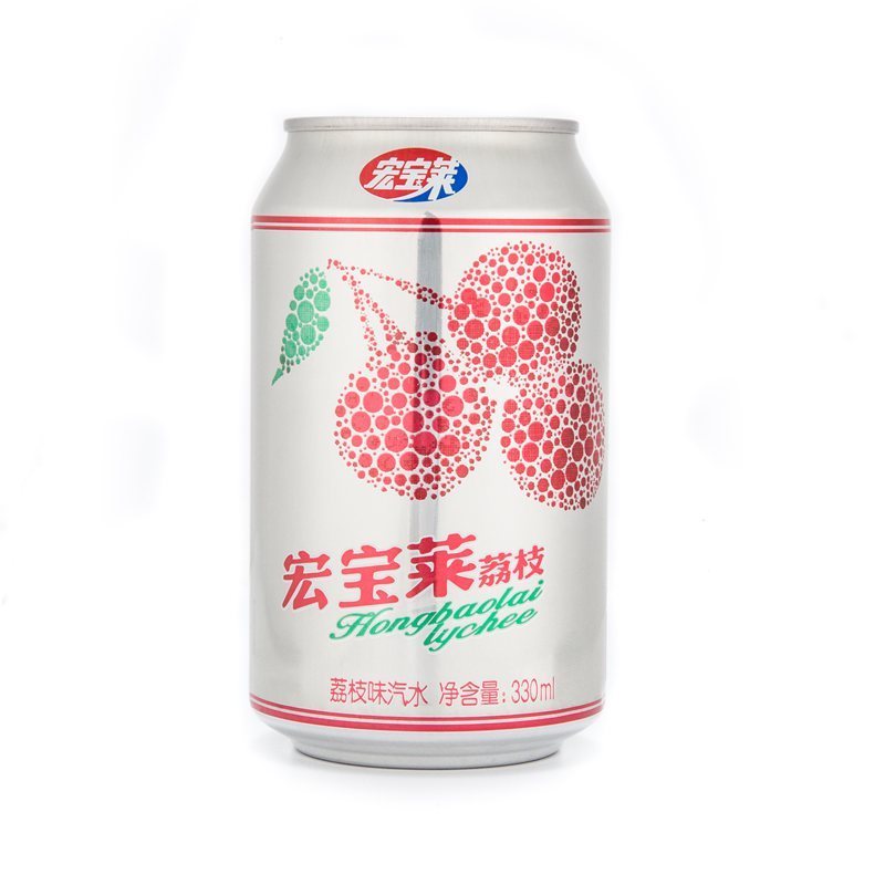 宏宝莱荔枝味老汽水饮料330ml*6罐装 东北特产 果汁网红 碳酸饮料