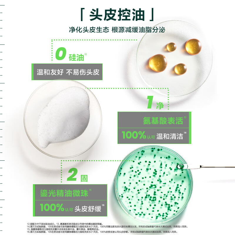 馥绿德雅小绿珠活力强韧洗发水持久清爽长效控油头皮舒缓发量蓬松无硅油洗发露洗头膏法国原装进口600ml
