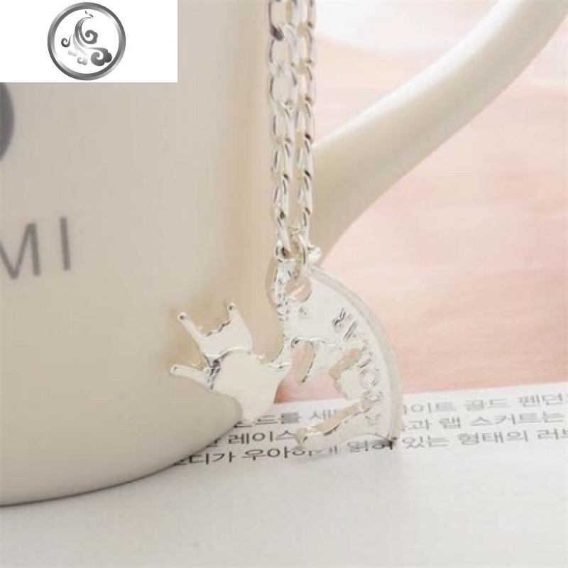 闺蜜拼接项链女孩日韩学生四人毕业纪念饰品宿舍组合拼图锁骨项链 JiMi高清大图