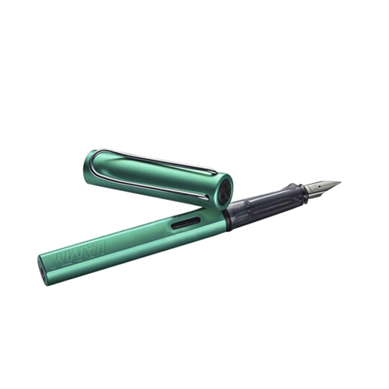凌美(LAMY)钢笔签字笔墨水笔Al-star恒星系列商务办公礼品笔F笔尖 金属笔身练字笔 蓝绿色-F