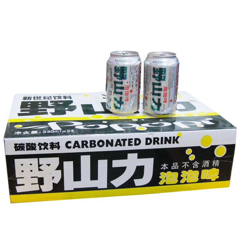 野山力泡泡啤东北辽宁本溪特产汽水碳酸饮料330ml24罐参数