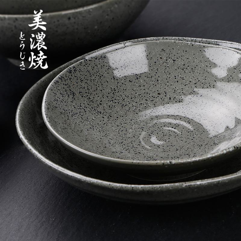 美浓烧日式口天目星墨纹10件套装家用餐具