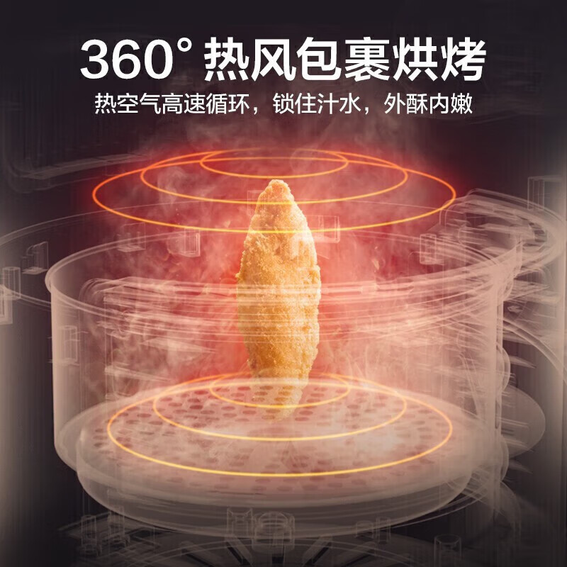美的空气炸锅3L蓝MF-KZ30E201高清大图