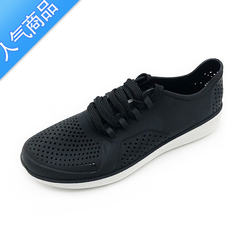 SUNTEK2019春夏新款塑料女时尚平底系带休闲防水防滑跑步运动鞋低帮凉鞋高清大图