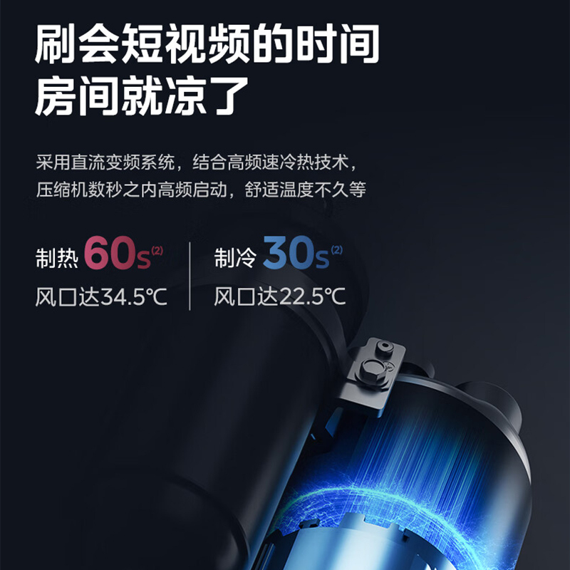 美的(Midea)KFR-26GW/G3-1 壁挂式 大1P 1级 变频 白色 冷暖