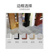 折屏现代简约屏风隔断墙玻璃客厅装饰卧室玄关洗手盆小户型轻奢_1 黑色，白色，银色，金色，木纹色边框