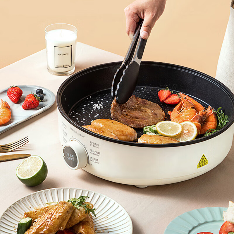 荣事达(Royalstar)RSD-BF626电饼铛单面电煎锅平底多功能煎烤烙一体不粘速热电烤盘加深加大号电饼档高清大图