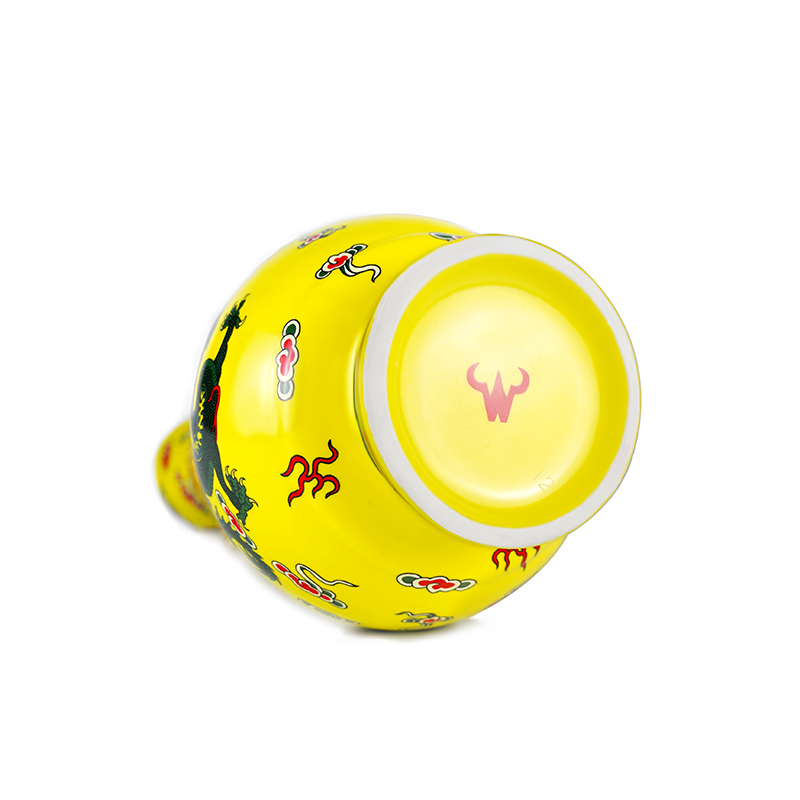 百年牛栏山二锅头 牛栏山黄龙 经典黄龙黄瓷瓶 52度清香型白酒500ml*2