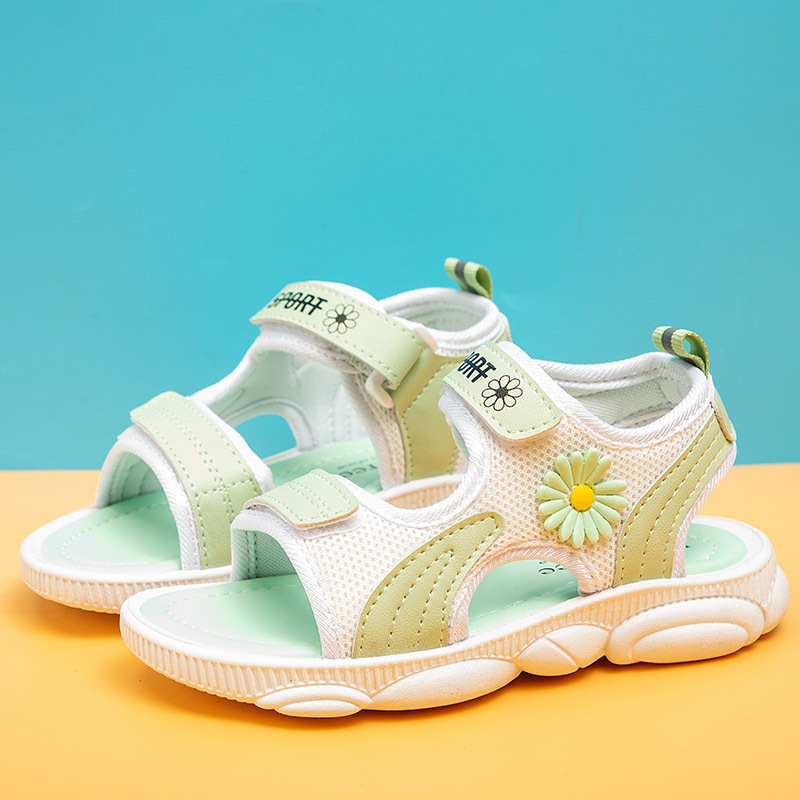 儿童凉鞋2637码儿童凉鞋女孩新款韩版夏季实心软底中大童女孩运动沙滩
