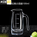 三维工匠玻璃酒杯分酒器子弹杯KTV洋酒杯一两厚底口杯家用烈杯白酒杯套装 B3款---100ml带刻度分酒壶一个