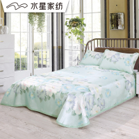 水星家纺 可水洗床单式冰丝席三件套 床单式冰丝凉席子凉枕 250cmx250cm凉席套件 床上用品