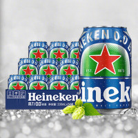 喜力新品(Heineken)无醇0.0啤酒低度全麦酿造啤酒 330mL 24罐