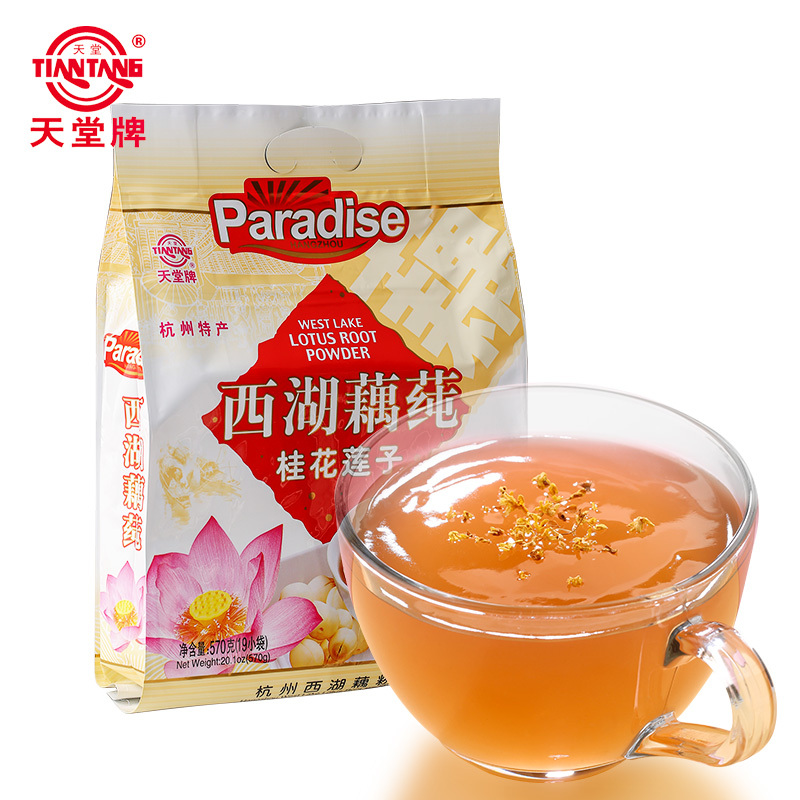 天堂牌桂花莲子西湖藕莼570g杭州特产西湖藕莼免煮即冲即食莲藕粉