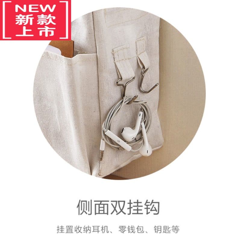 可莉允床头收纳挂袋宿舍衣柜床边挂式收纳多功能学生书桌挂篮布艺储物袋图片
