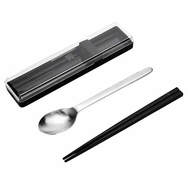双立人餐具套装2件套便携筷子勺子不锈钢餐具39180-004