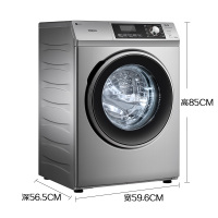 三洋(SANYO)WF810320BS0S 8公斤 全自动洗脱一体滚筒洗衣机变频 加热洗涤 高温桶自洁脱水(浅咖亚银)