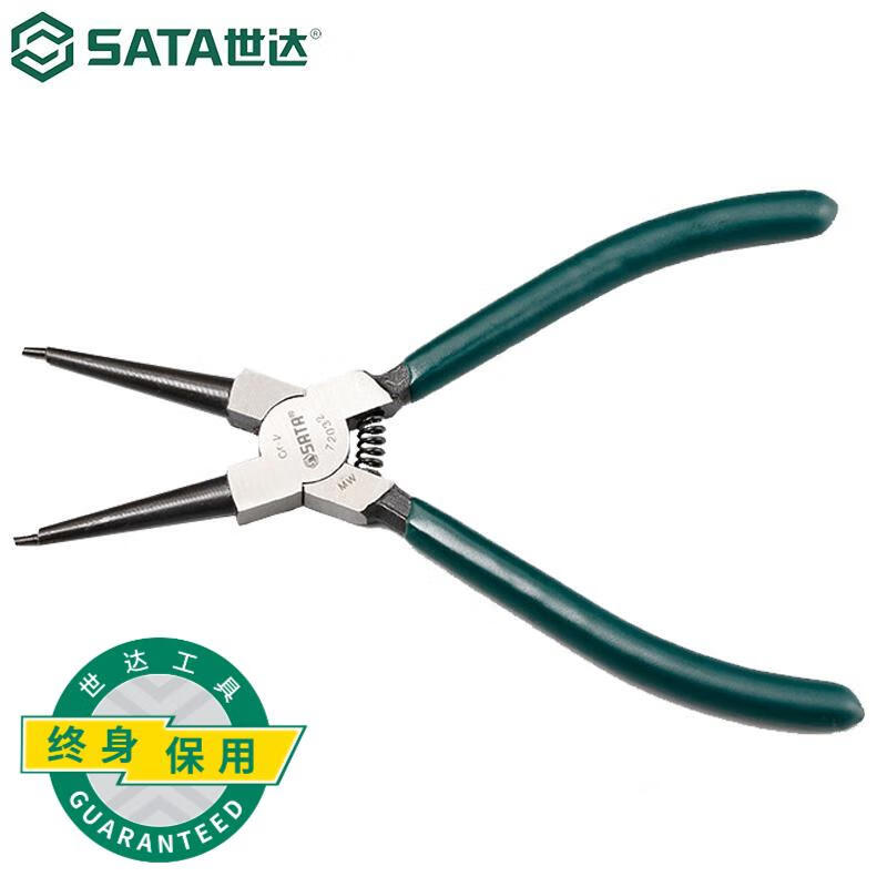 世达(SATA)72032 德式穴用直口卡簧钳7“高清大图