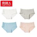 南极人内裤女纯棉裆中腰全棉透气日系少女士三角裤头_647 M80-100斤 A白+灰+蓝+肤