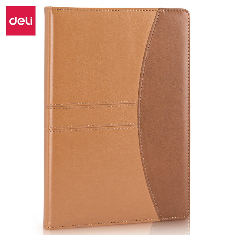 得力 7920皮面笔记本-160张-16K-250mm*175mm (棕色)