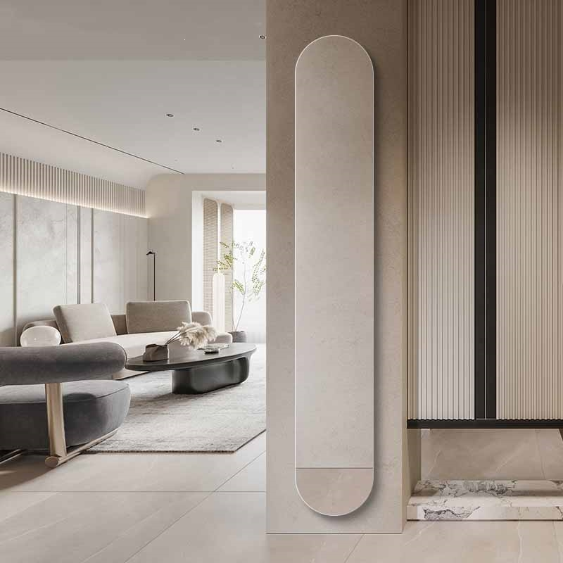 无框超窄穿衣镜闪电客卧室客厅玄关壁挂贴墙自粘全身镜子简约试衣镜