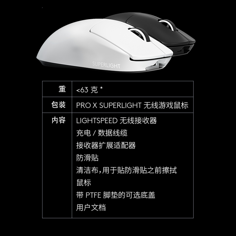 罗技GPW狗屁王二代PRO X SUPERLIGHT无线游戏电竞机械吃鸡