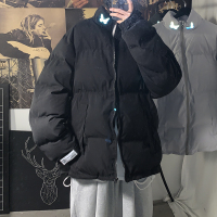 YUANSU短款棉衣男潮流韩版宽松反光蝴蝶棉服冬季加厚面包服休闲情侣外套棉衣