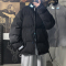 YUANSU短款棉衣男潮流韩版宽松反光蝴蝶棉服冬季加厚面包服休闲情侣外套棉衣
