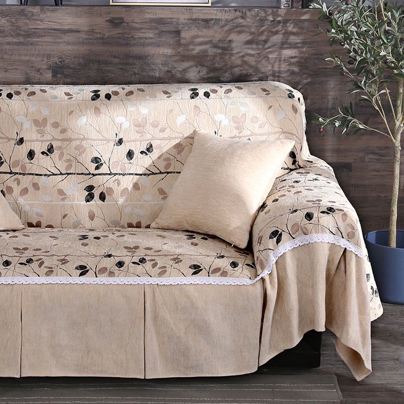 美帮汇全盖式沙发巾 简约现代加厚雪尼尔布艺沙发巾罩套沙发垫坐垫四季图片