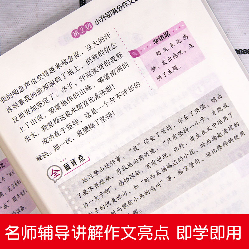 [2本全套]小升初获奖+满分作文 小学升初中 [正版]小升初满分作文大全人教版名校冲刺作文100篇小学六年级作文素材书精