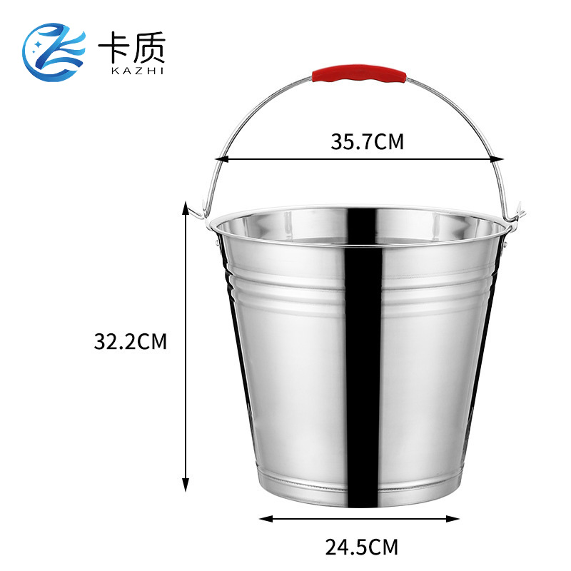 卡质 不锈钢手提水桶 20L个高清大图